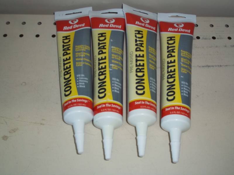 New Lot of 4 Tubes of Premixed Concrete Patch