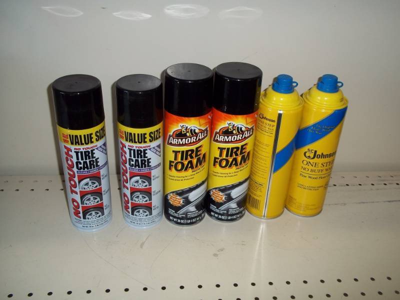 New Tire Care  Tire Foam   One Step Wax