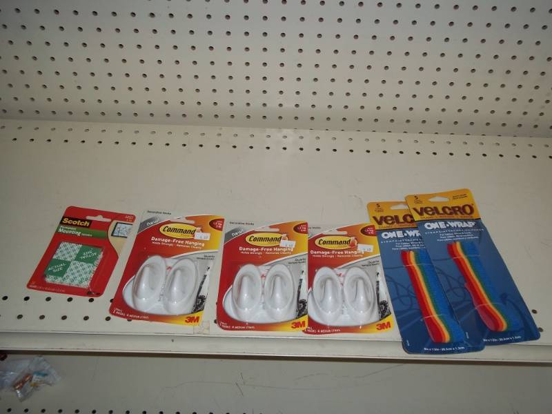 New Command Hooks and One Way Velcro Straps