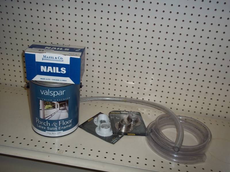 New Finish Nails, Paint, Closet Hangers, misc hose