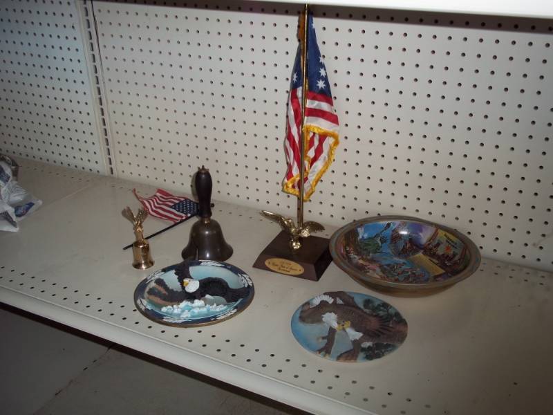 Flag and Eagle dcor plates