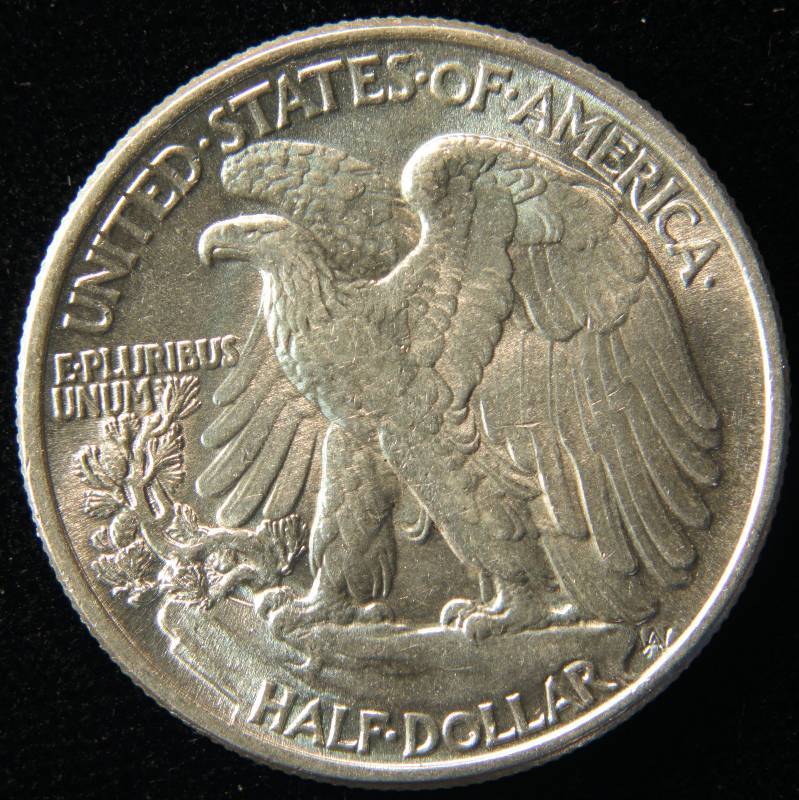 1944 WALKING LIBERTY SILVER HALF AU