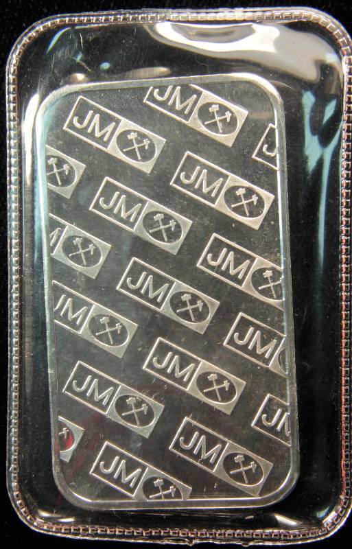 1 TROY OZ. .999 FINE SILVER JM BAR