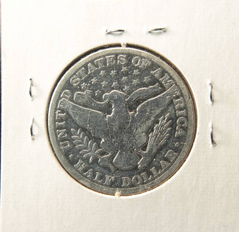 1906 BARBER SILVER HALF DOLLAR CLEANED