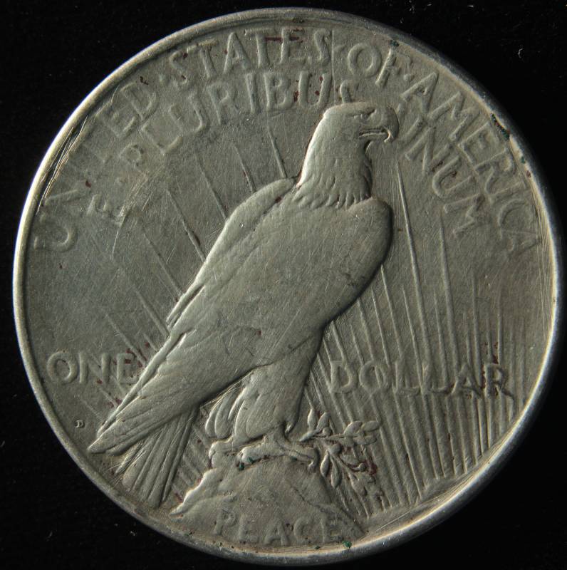 1922 D PEACE SILVER DOLLAR F DETAILS