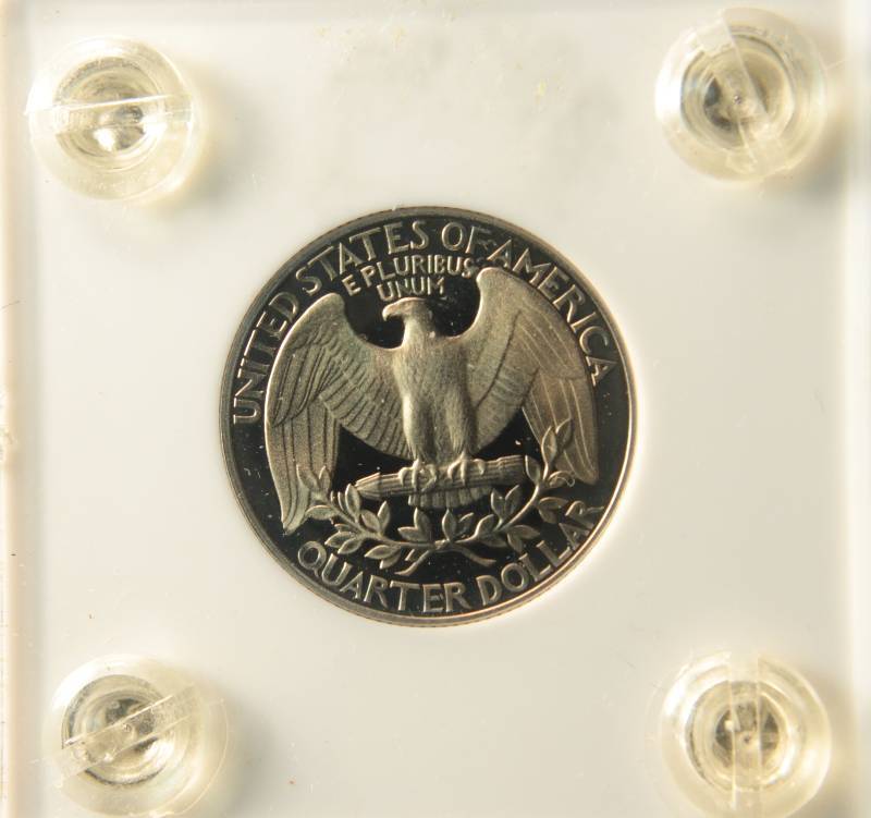 1987 PROOF WASHINGTON QUARTER IN CAPITAL CASE