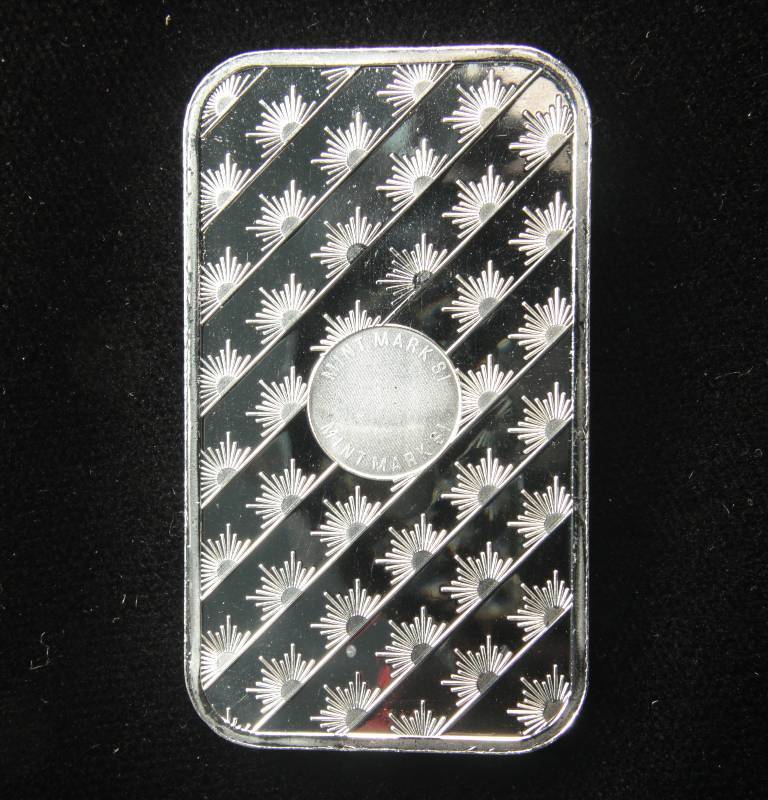 1 TROY OZ. .999 FINE SILVER SUNSHINE MINT BAR