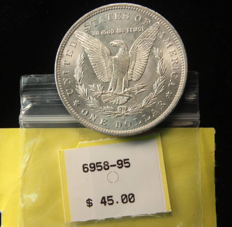 1884 O MORGAN SILVER DOLLAR AU