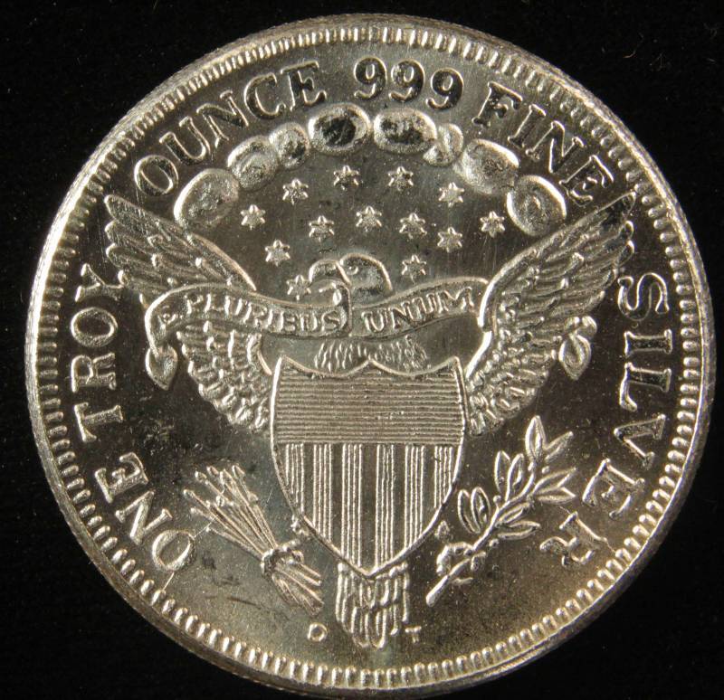 1 TROY Oz. .999 FINE SILVER ROUND DRAPED BUST STYLE