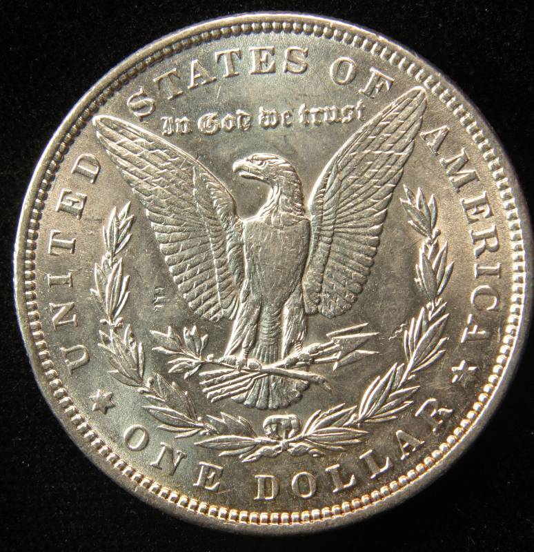 1889 MORGAN SILVER DOLLAR AU