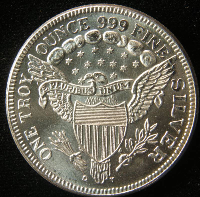 1 TROY Oz. .999 FINE SILVER ROUND DRAPED BUST STYLE