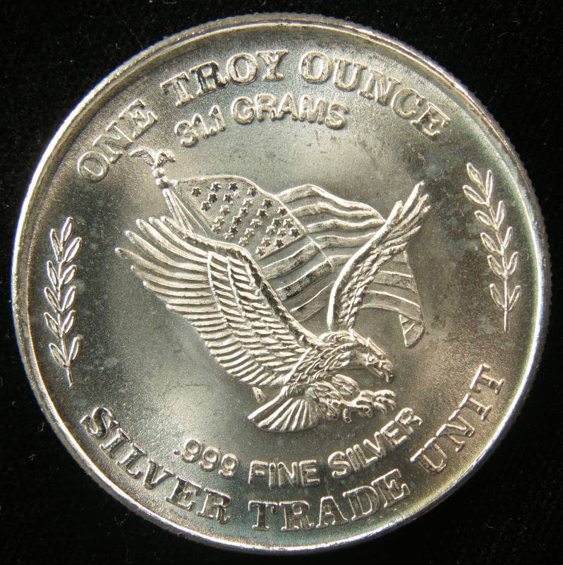 1 TROY Oz. .999 FINE SILVER ROUND 1981 US ASSAY OFFICE