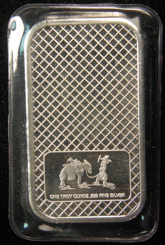 1 TROY OZ. .999 FINE SILVER SILVERTOWNE EAGLE BAR