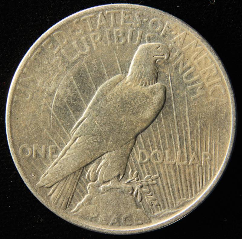 1922 D PEACE SILVER DOLLAR VF DETAILS