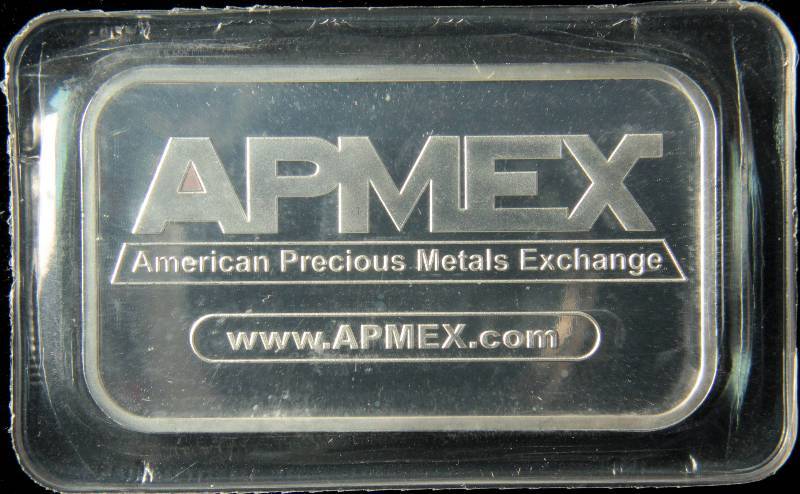 1 TROY OZ. .999 FINE SILVER APMEX BAR