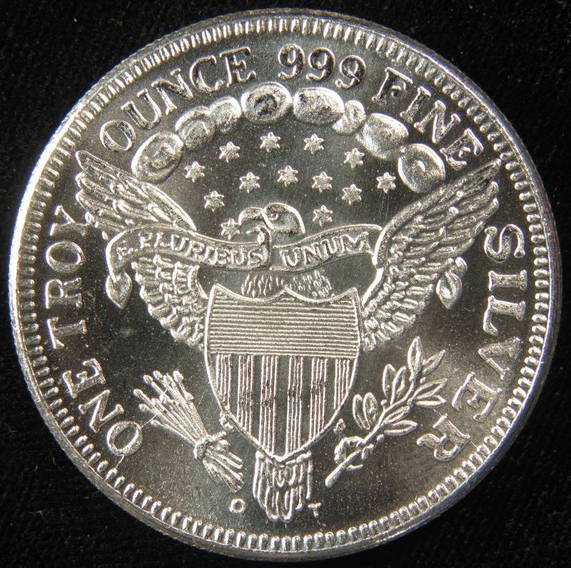 1 TROY Oz. .999 FINE SILVER ROUND DRAPED BUST STYLE