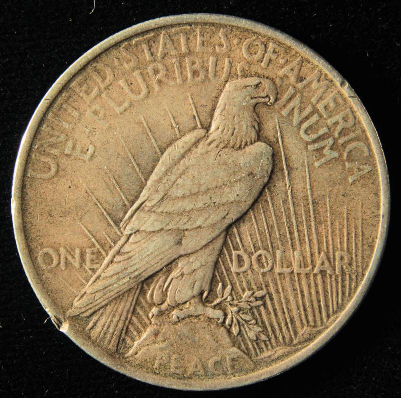 1923 PEACE SILVER DOLLAR VF DETAILS
