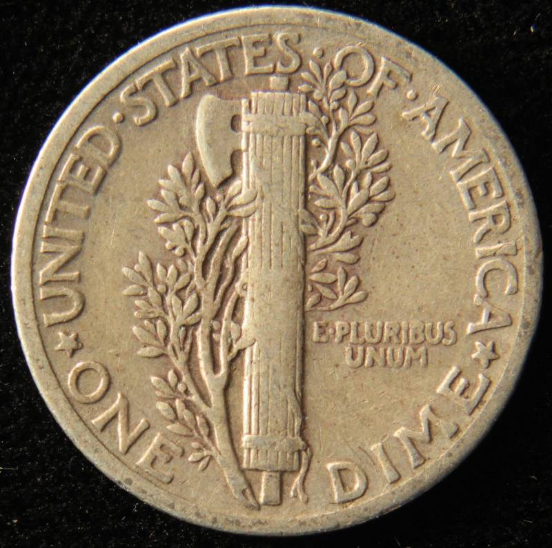 1936 MERCURY SILVER DIME FINE