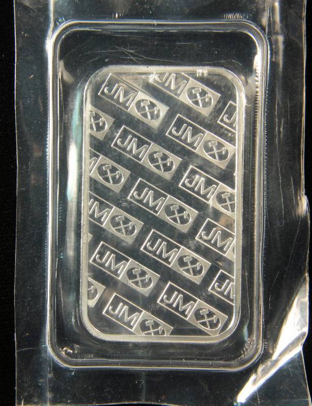1 TROY OZ. .999 FINE SILVER JM BAR