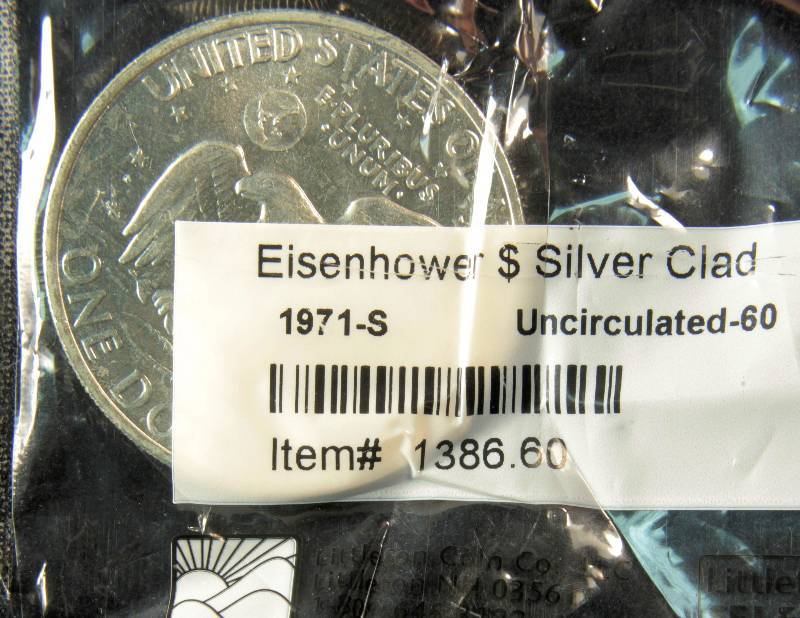 1971 S EISENHOWER 40% SILVER DOLLAR UNC