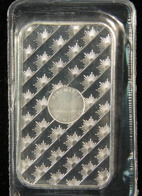 1 TROY OZ. .999 FINE SILVER SUNSHINE MINT BAR