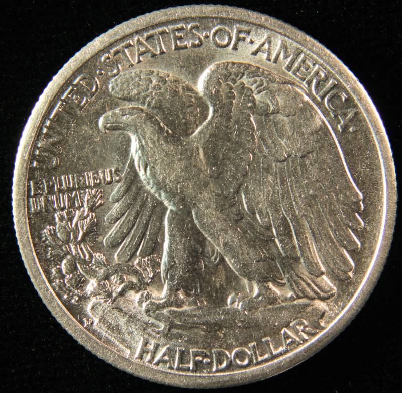 1945 D WALKING LIBERTY SILVER HALF XF