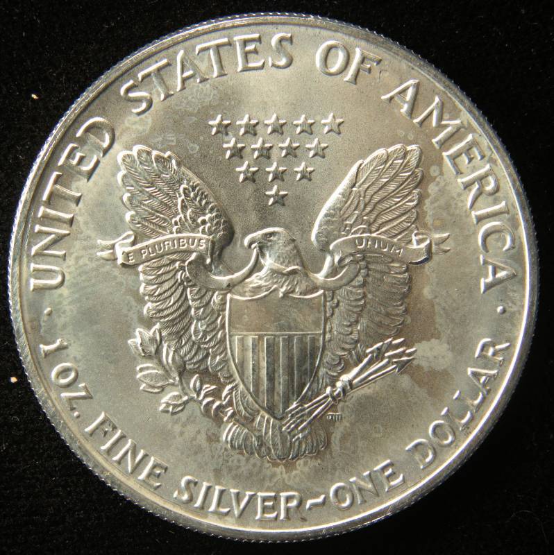 1991 US SILVER EAGLE 1 TROY OZ. .999 FINE SILVER DOLLAR SCUFFY