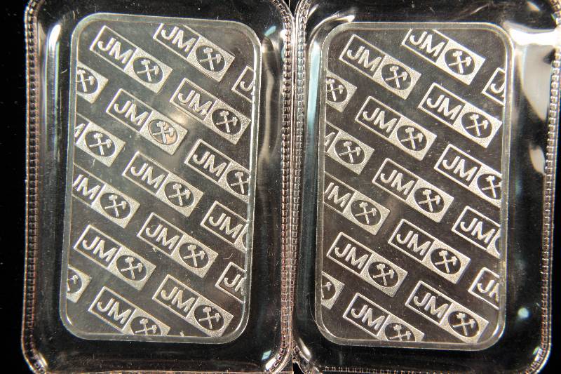 2 - 1 TROY OZ. .999 FINE SILVER JM BARS
