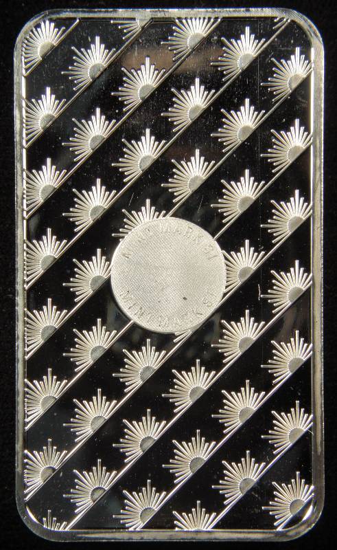 5 TROY Oz. 999 FINE SILVER BAR MADE IN THE U.S.A.SUNSHINE MINT
