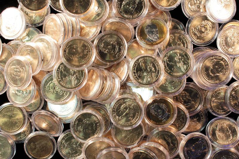 155 MIXED PRESIDENTIAL-NATIVE AMERICAN-MIXED US DOLLARS IN AIRTITE HOLDERS