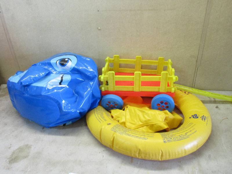 Inflatables and wagon