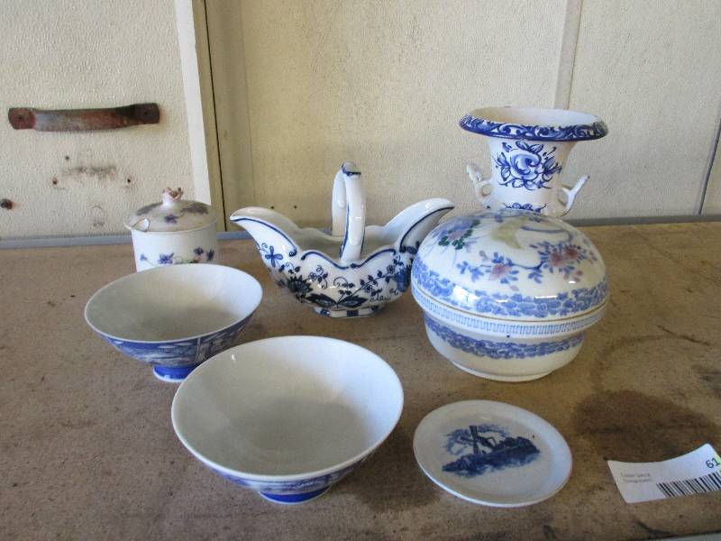 Blue Stencil dishes
