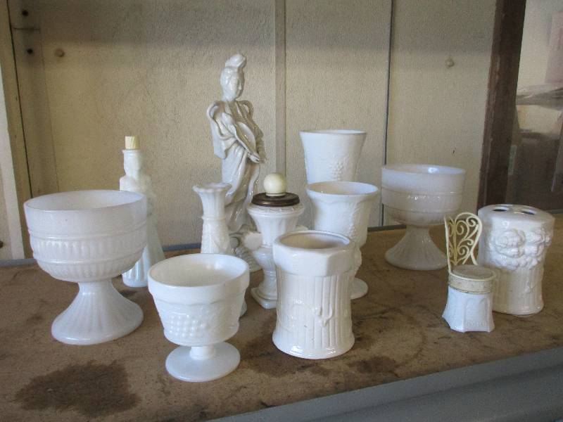 White glassware