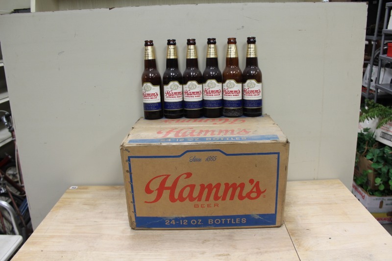 Case of Hamms Brewery Returnable Bottles