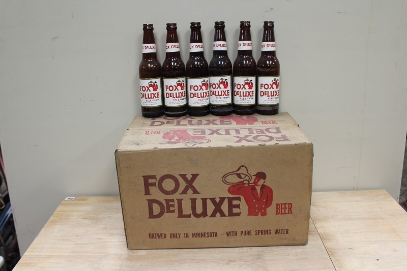 Case of Fox DeLuxe Brewery Returnable Bottles