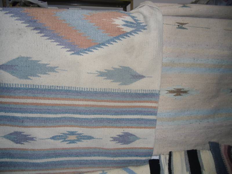 lot 15 image: Lot SW-5 Southwestern Collection Pastel Colors Blankets  Rugs