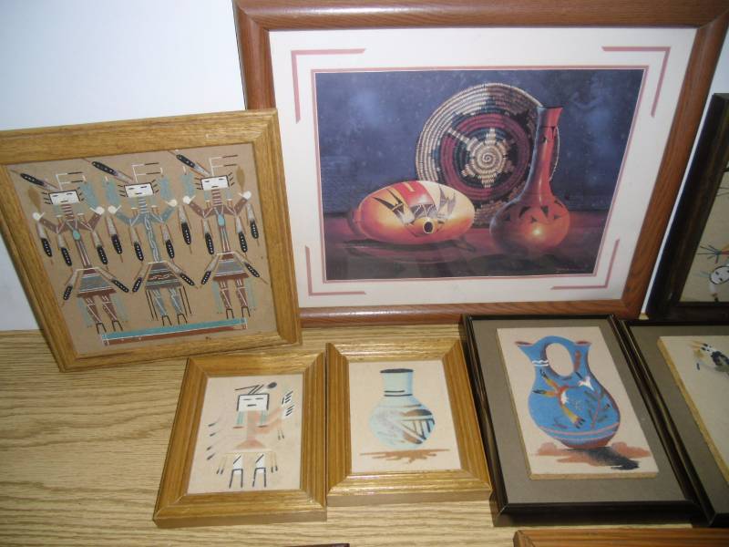 lot 27 image: Lot SW-9 Southwestern Collection Framed Sand Art