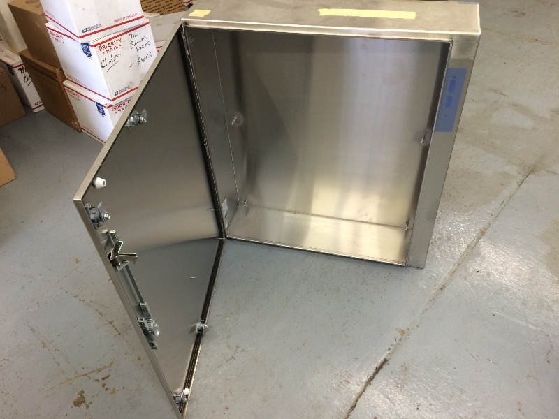 lot 19 image: Pentair Stainless Steel Water Proof Cabinets  32 W x 36 H x 9 Deep  New - Never Used