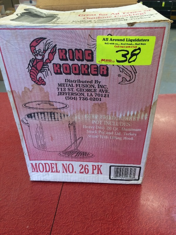lot 38 image: King Kooker  Stainless Turkey Deep Fryer Kettle  - New and Never Used