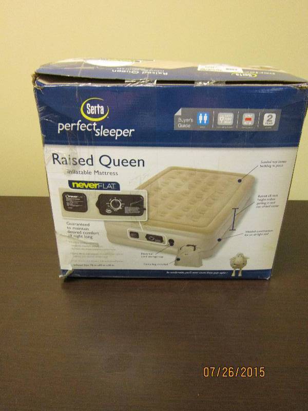 Serta Raised Queen Inflatable Mattress