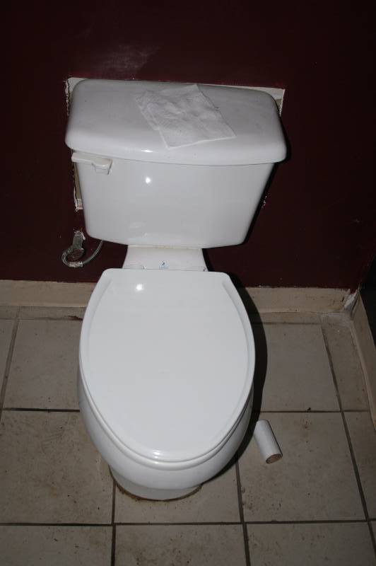 White porcelain toilet