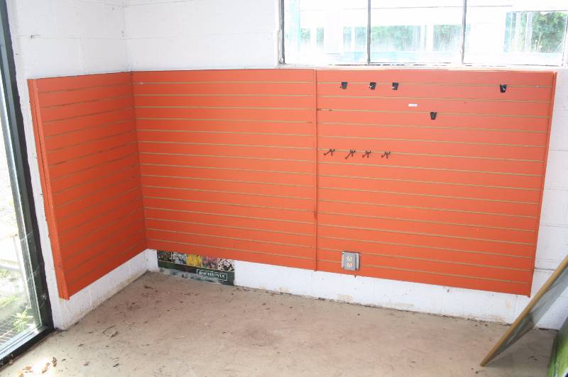 Slat board wall sections