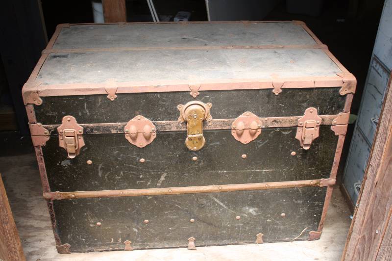 Antique steamer trunk