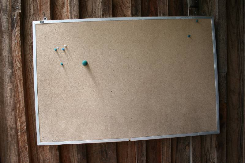 Cork bulletin board and grease pen board