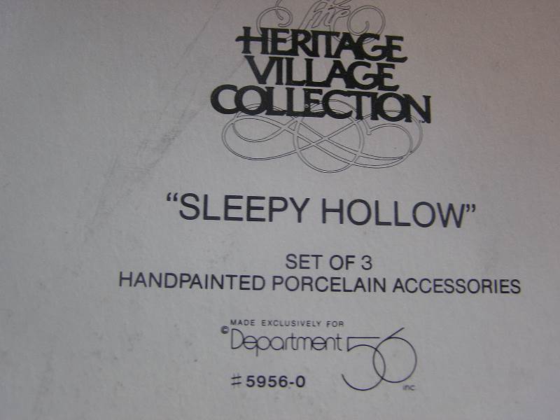 lot 141 image: Dept 56 sleepy hollow figurine set of 3