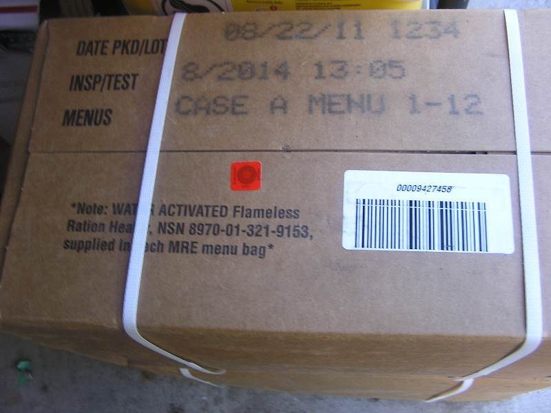 lot 161 image: case of mres k-ration survival meals