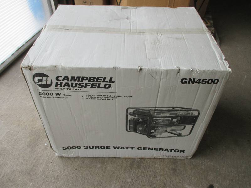 lot 1 image: Campbell Hausfeld Generator GN4500