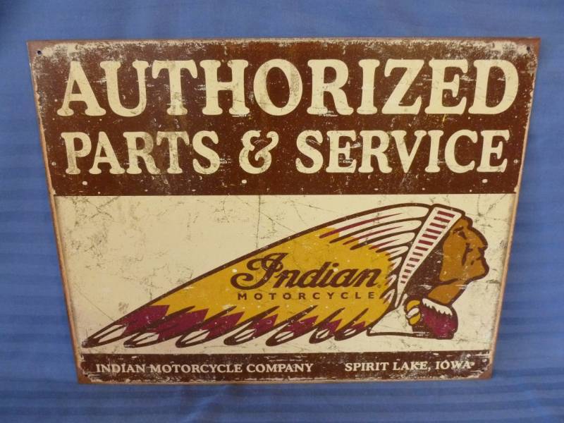 lot 10 image: Metal Sign