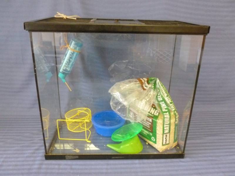 lot 88 image: Glass Gerbil Cage