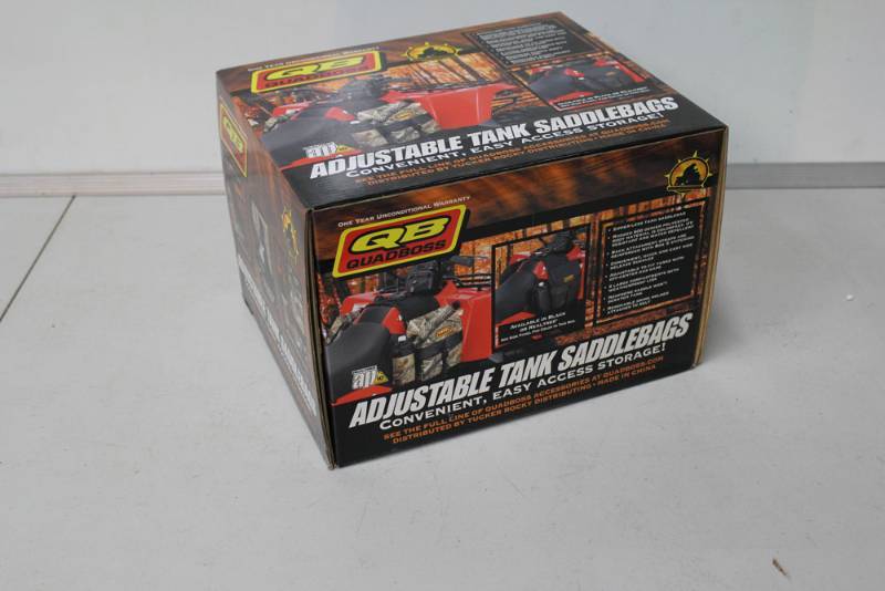 lot 2 image: QuadBoss Adjustable Zipperless Tank Saddlebag - Camo
